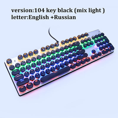 METOO ZERO Gaming Mechanical Keyboard Blue/Black/Red Switch Anti-ghosting Backlight Teclado Wired USB for Gamer Russian/English