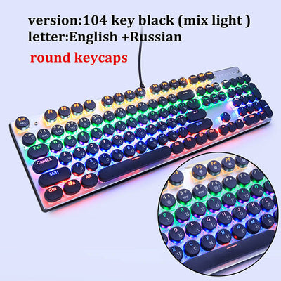 METOO ZERO Gaming Mechanical Keyboard Blue/Black/Red Switch Anti-ghosting Backlight Teclado Wired USB for Gamer Russian/English