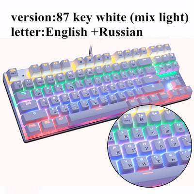 METOO ZERO Gaming Mechanical Keyboard Blue/Black/Red Switch Anti-ghosting Backlight Teclado Wired USB for Gamer Russian/English