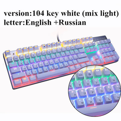 METOO ZERO Gaming Mechanical Keyboard Blue/Black/Red Switch Anti-ghosting Backlight Teclado Wired USB for Gamer Russian/English