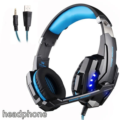 KOTION EACH  Gaming Headset game Headphones Deep Bass Stereo Earphone with LED light  Microphone mic for PC Laptop PS4 Xbox