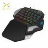 Delux T9X Single-handed Mechanical Gaming Keypad fully programmable USB wired keyboards with RGB backlight for PUBG LOL E-Sports