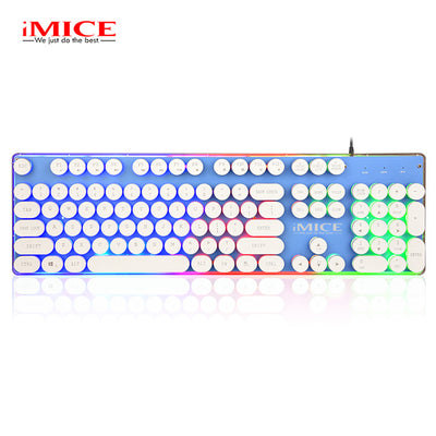 iMice Gaming Keyboard Steam Punk 104 Keys Backlit Keyboards Wired USB Waterproof Mechanical Feeling Steam Punk Gamer Keyboard