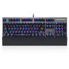 Motospeed CK108 Mechanical Keyboard USB Wired Gaming Keyboard Blue/Black Switch with 18 Backlight Mode for Desktop Laptop Gamer