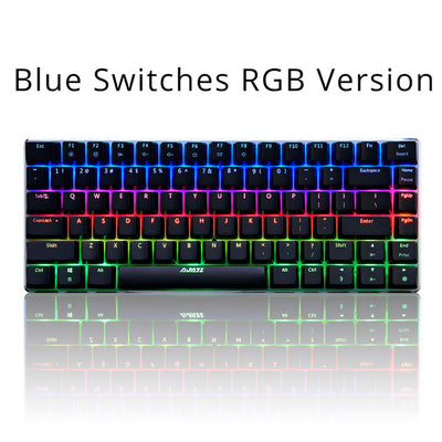 AJAZZ AK33 Mechanical Keyboard RGB Gaming Keyboards 82 Keys Blue/Black Switches Anti-Ghosting for overwatch PTUG LOL DOTA 2 csgo