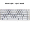 Ajazz AK33 82 keys mechanical keyboard RGB backlight Russian / English layout, blue / black switch gaming keyboard