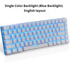 Ajazz AK33 82 keys mechanical keyboard RGB backlight Russian / English layout, blue / black switch gaming keyboard