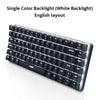 Ajazz AK33 82 keys mechanical keyboard RGB backlight Russian / English layout, blue / black switch gaming keyboard