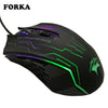 FORKA Silent Click USB Wired Gaming Mouse 6 Buttons 3200DPI Mute Optical Computer Mouse Mice for PC Laptop Notebook Game Gamer